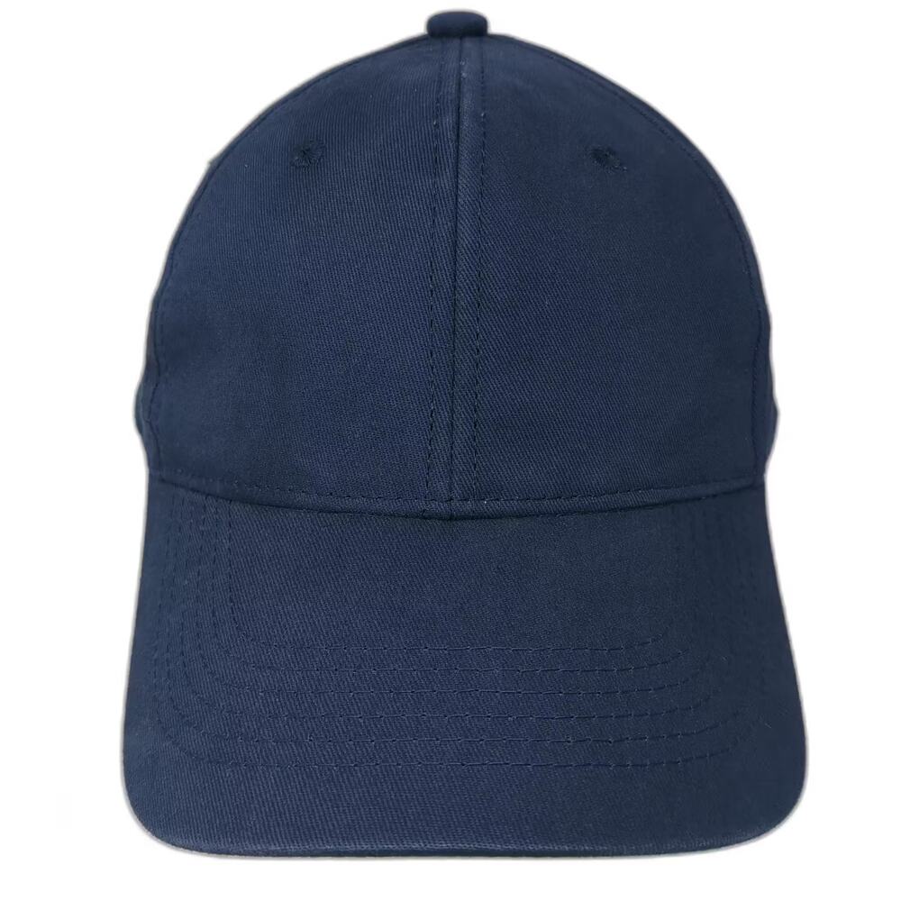George Baseball Cap Hat Blue OS Adjustable Strapback Plain Blank Curved Brim